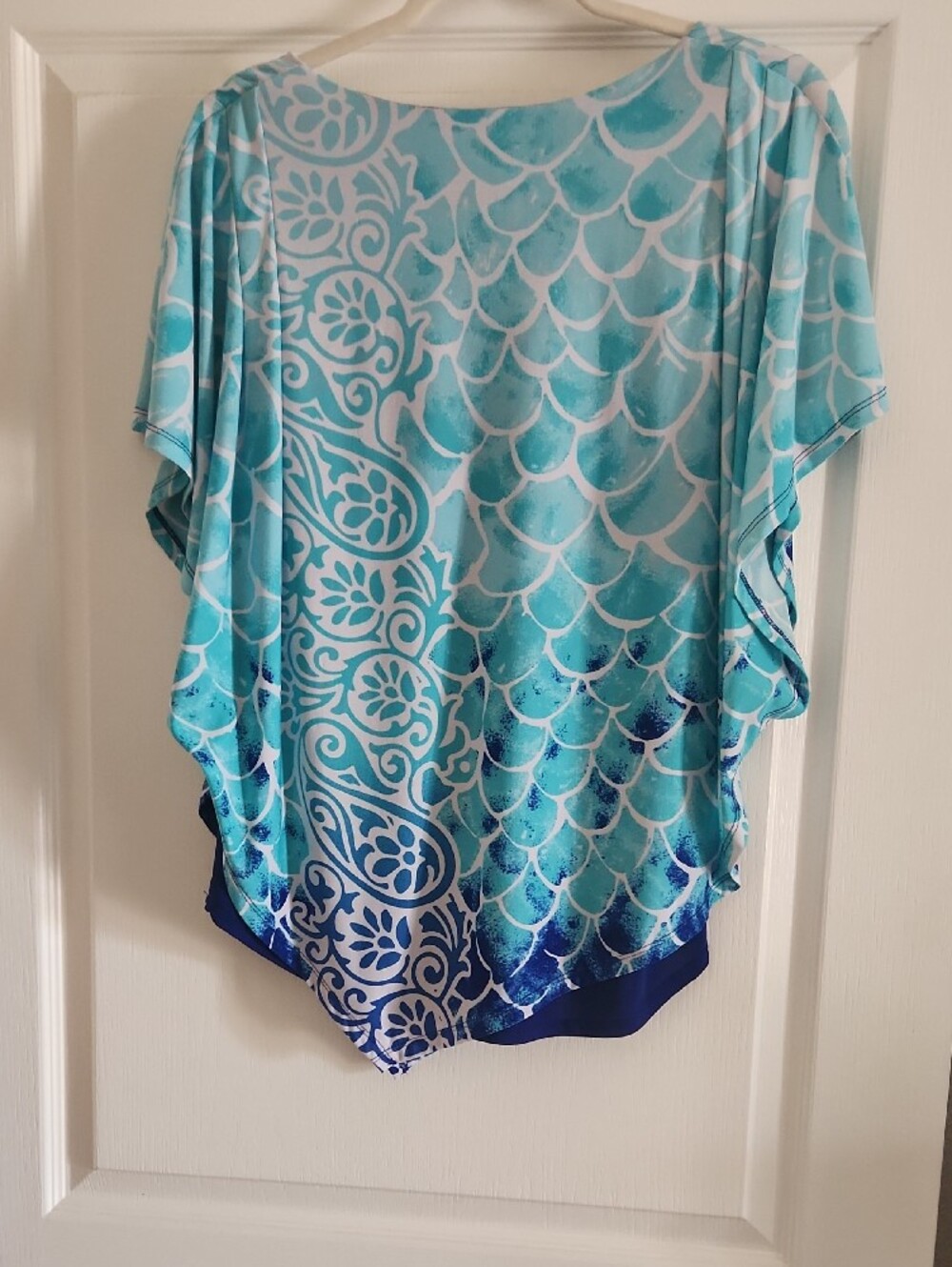 Peter Nygard Royal Blue Blouse with Branded Neck Label - Picture 5 of 5